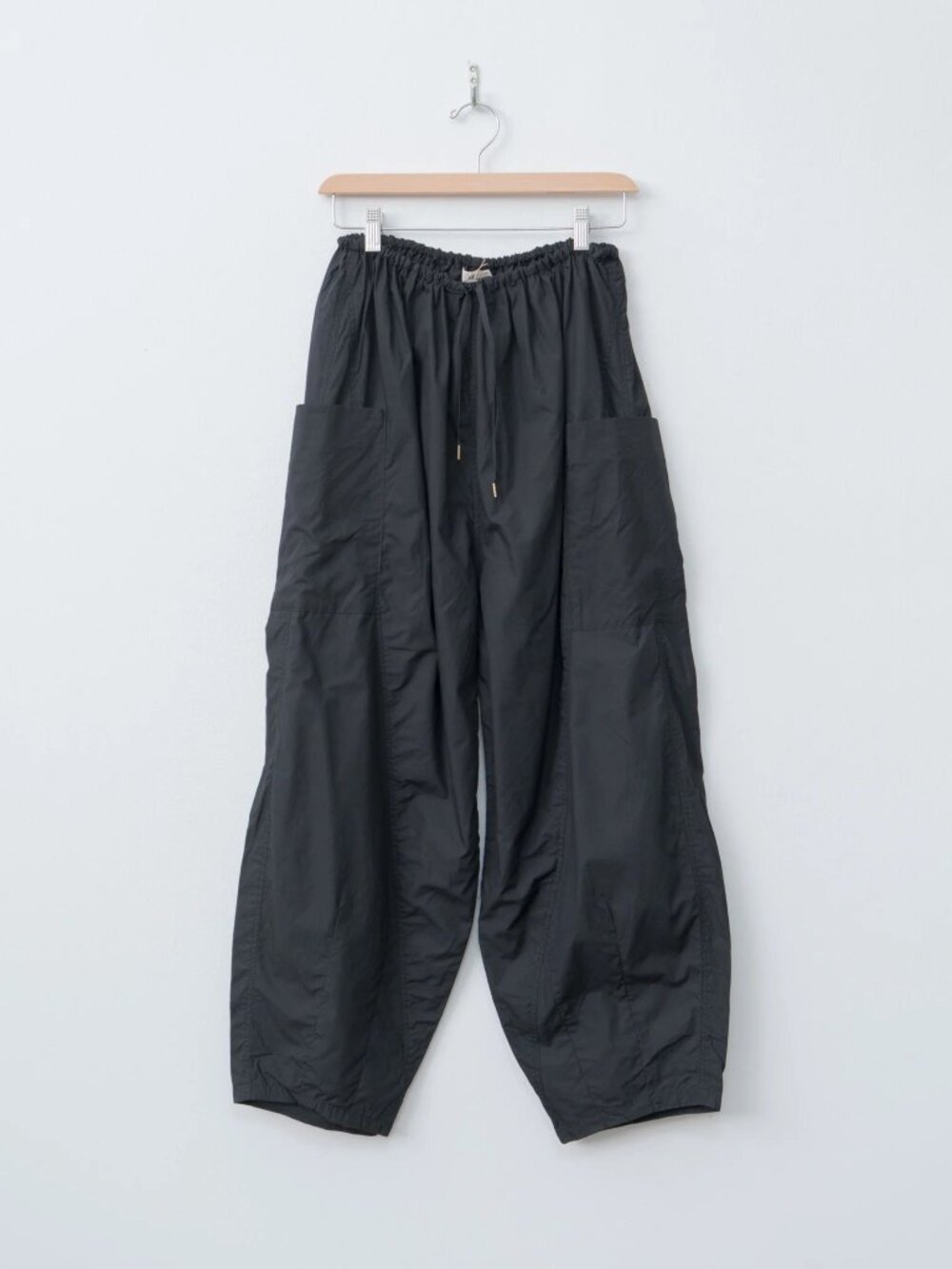 NWOT Ichi Antiquités Typewriter Drawstring Cotton Pants Black OS $230